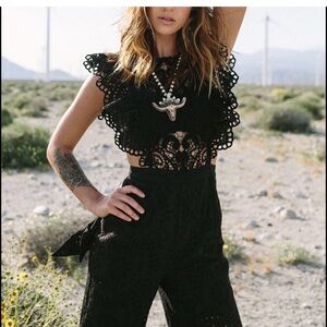 Nightcap Black Lace Jumpsuit